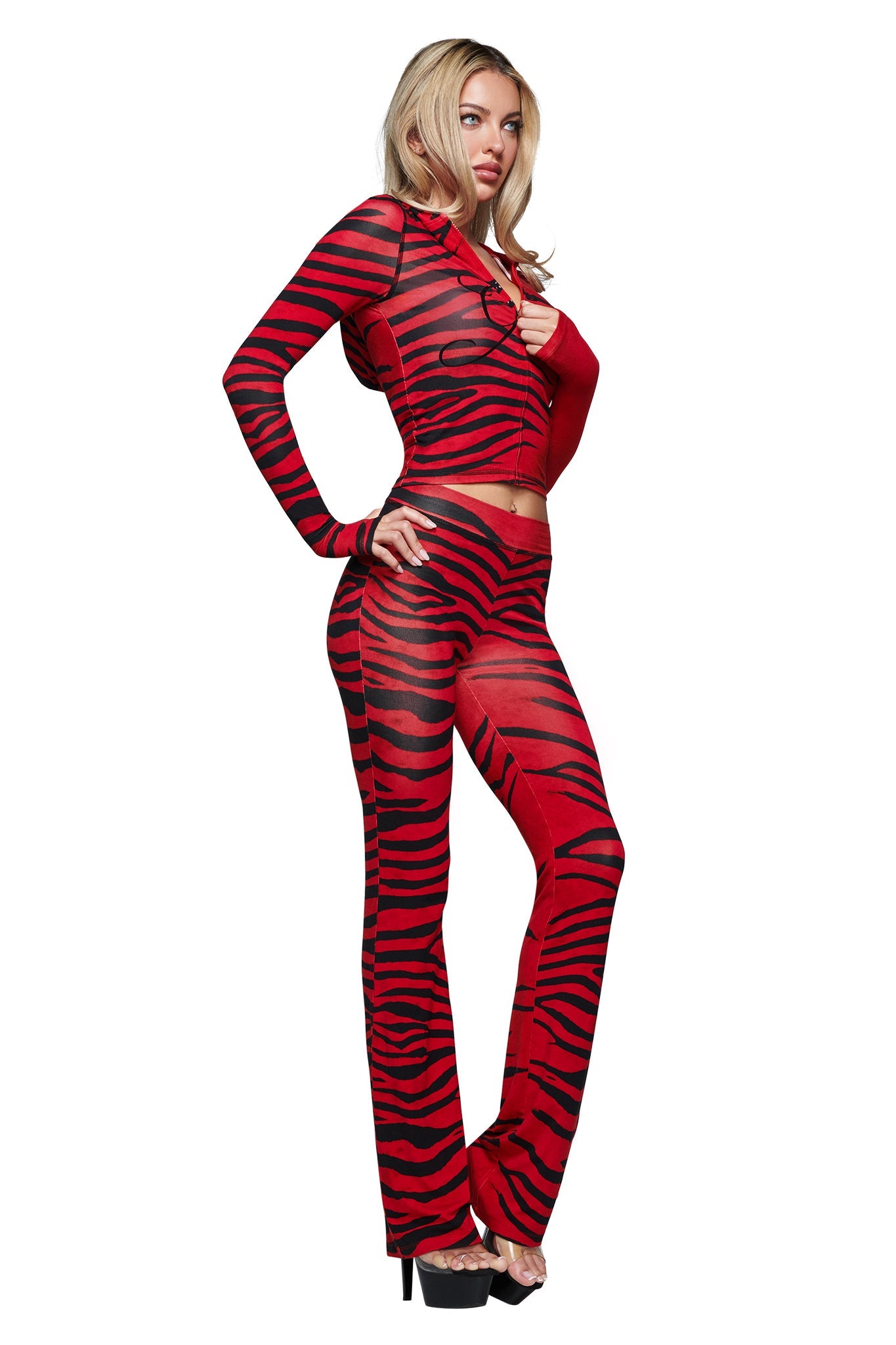 BLARE TRACKPANT - RED WILD SIDE