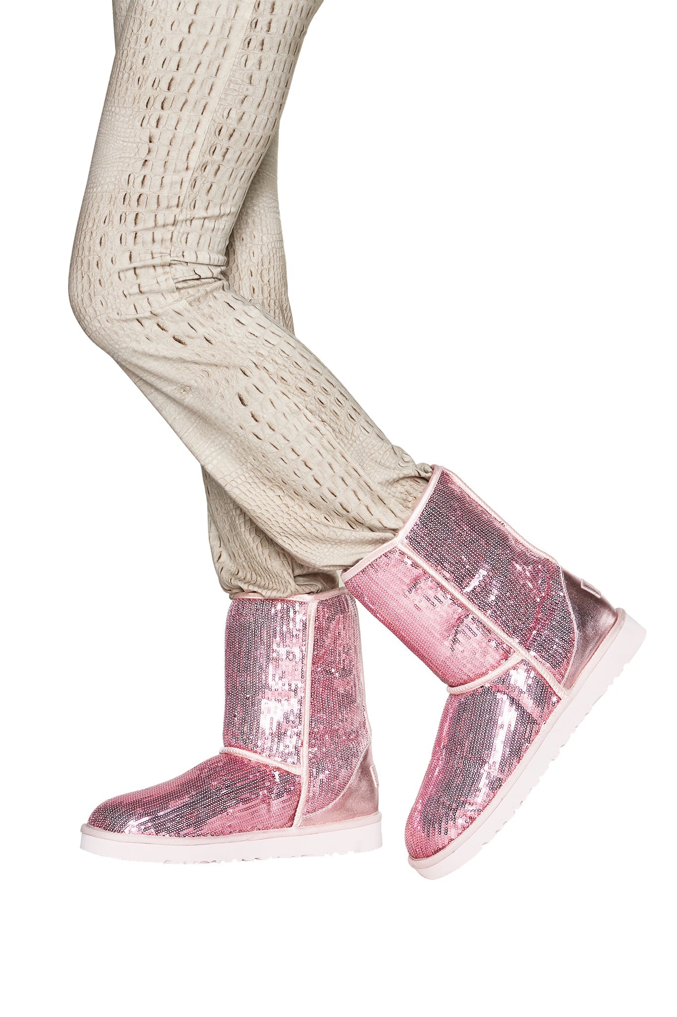 ELVIRA SEQUIN BOOT - PINK