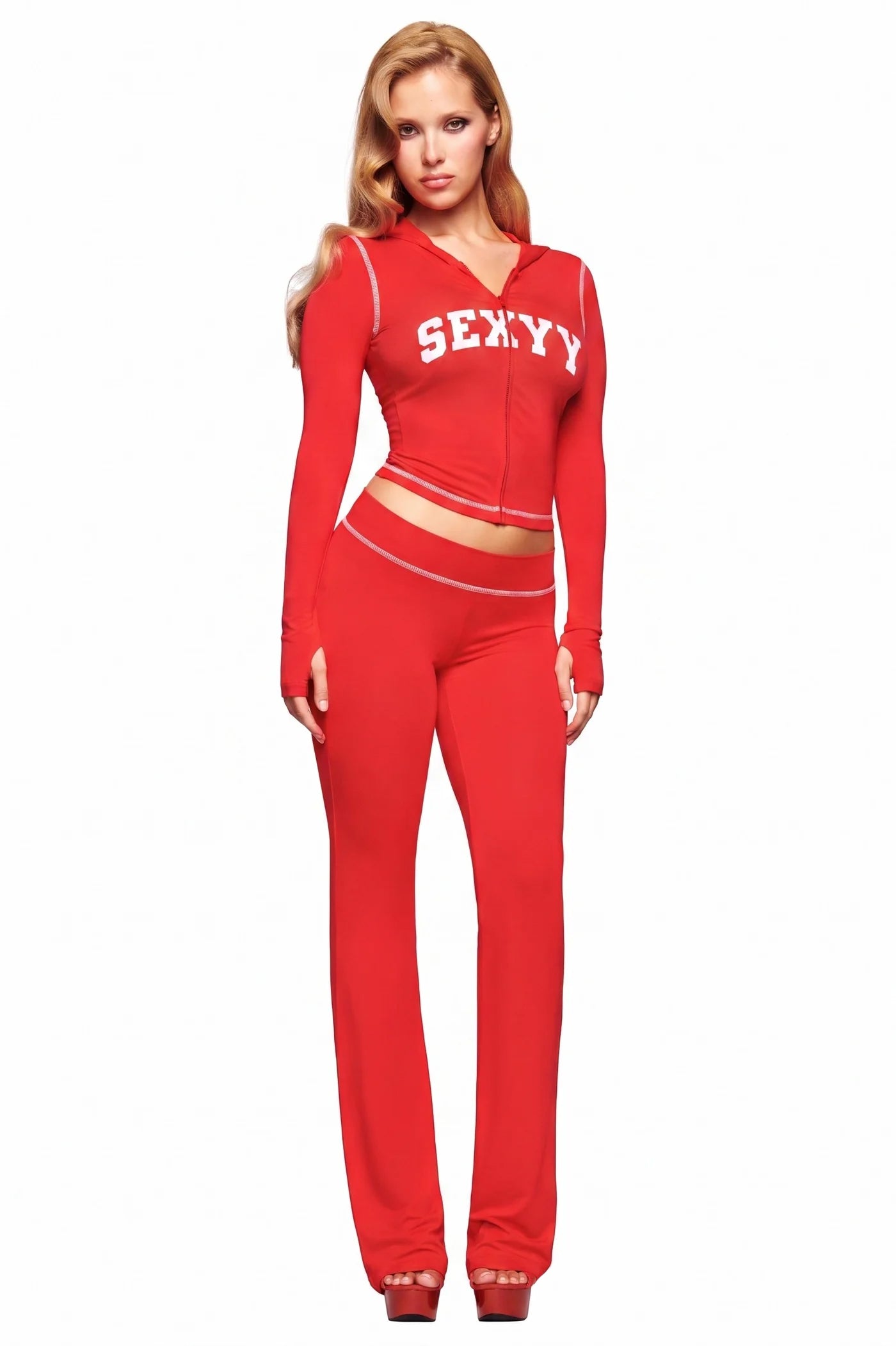 I.AM.GIA X SEXYY RED BLARE HOODIE - RED
